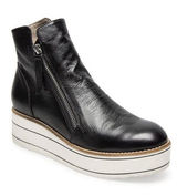 Silent D Nene Bootie Black Leather Platform Zip Ankle Boots Photo 0