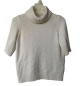 Anthropologie wool blend Cream turtleneck Sweater S Italy made Photo 0