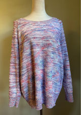 Torrid pink Multicolored Marled Knit Sweater Top 2XL boho whimsigoth Y2K fairy Photo 0