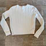 Brandy Melville John Galt Classic Cable Knit Women's Sweater - White Photo 0