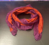 Purple and Orange Women's Scarf - Lightweight Fashion Wrap Photo 0