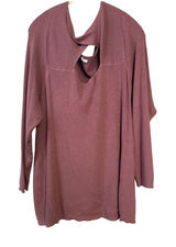 Maurice's Mauve Long sleeved waffle knit sweater with a cut-out‎ Sx 2X Photo 0