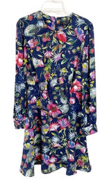 J Crew Long Sleeve Flouncy Hem Dress Painted Floral Size 00 Photo 0