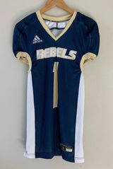 ADIDAS Rebel 1 White ad Navy Football T-Shirt‎ Photo 0