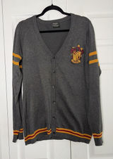 Harry Potter Gryffindor Cardigan Womens XL‎ Grey Sweater Cosplay Size XL Fandom Photo 0