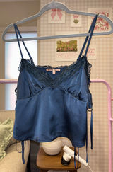 satin top Blue Photo 0