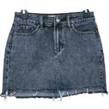 PacSun Black Denim Mini Skirt Punk Emo Goth Rocker Biker Y2K 90s Festival Sz‎ 23 Photo 0