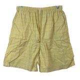 Fresh Produce Yellow Plaid Cotton Shorts Elastic Drawstring Adult L‎ Made in USA Photo 0