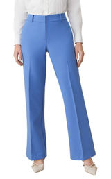 Ann Taylor Womens Jayne Straight Leg Trouser Pants Blue Size 4 Career Office Photo 0