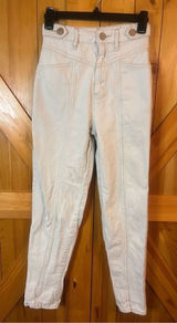 Free People We The Free Jeans Off White Cotton Linen Blend Size 24 (1245) Photo 0