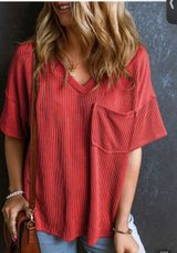 Cilkoo spring/summer womens over sized twisted threaded short sleeve t-shirt Photo 0