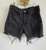 Old Navy High-Rise OG Straight Jean Shorts Black Photo 0
