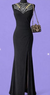 Vintage Y2K Betsy & Adam Beaded Evening Gown Size 6 🖤 Photo 0