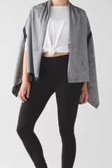 Lululemon Vinyasa Scarf Wrap Rulu Running Luon Speckled Jacquard Athletic Black Photo 0