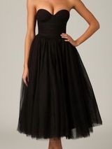 Nwt Oh Polly Black Tulle Sweetheart Neck Midi Dress Size 8 Photo 0