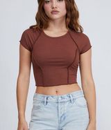 PacSun brown cropped top Photo 0