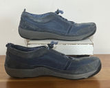 Dansko Elise Navy Blue Leather Mesh Bungee Lace Walking Shoes Womens Size‎ 38 Photo 0