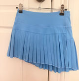 Light Blue Gold Hinge Pleated Tennis Skirt Photo 0