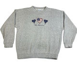 Americana USA Vintage Sweatshirt Women's Size‎ Large Gray 4th July All American Photo 0