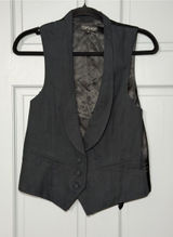 Topshop Black Shawl-Collar Tailored Vest Photo 0