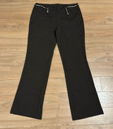 Express vintage black dress pants women’s size 7/8 bootcut with clasp belt‎ Photo 0