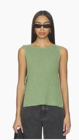 NWT Free People Lizzie Side-Tie Sleeveless Sweater Size L Photo 0