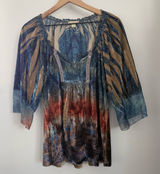 Medium Velvet Relaxed Peasant Blouse Medieval Boho Fairy Renaissance Victorian‎ Photo 0