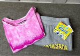 Nickelodeon SpongeBob Pink Tie-Dye Tank Top & Gray Fleece Shorts Size XS Women Juniors Photo 0