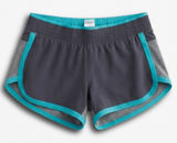 Activewear Womens Running Shorts Teal Grey Colorblock‎ Athletic Gym Shorts Small Photo 0