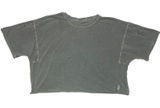 FP Movement‎ Distressed Cropped Tee Women's Small Gray 100% Cotton Oversized EUC Photo 0