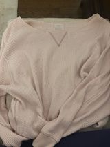 Aerie Waffle Sweatshirt Oversized Photo 0