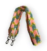 Anthropologie Plush Zigzag Strap in Pink, Blue & Green Photo 0