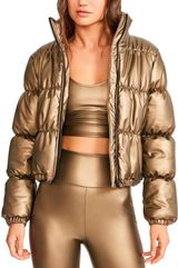 Gold Puffer Jacket Photo 0