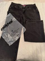 Edikted Wide-Leg Jeans Low-Rise Black Photo 0