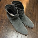 Dolce Vita Blue Gray Suede Ankle Boots Size 6 Photo 0