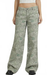 PacSun Tree Camo Low Rise Baggy Pants NWT Camouflage Green Size 27 Photo 0
