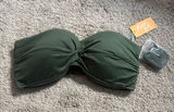 Kona Sol Olive Green Twist Bandeau Bikini Top size D/DD new Photo 0