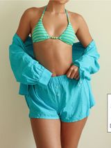 Dippin' Daisy's Sundaze Boxer Shorts Small Swim Cover Up Bottoms Photo 0