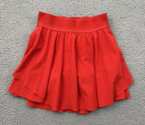Lululemon Court Rival Skirt Skort Hight Rise Hot Heat Tennis Women's 2 Tall Photo 0