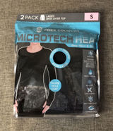 Free Country Microtech Heat 2 Pack Women Shirts Base Layer Top Black Small Photo 0