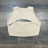 Tan Crop Top Photo 0