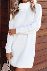 VICI Turtleneck Long Sleeve Sweater Tunic Dress Size Medium Photo 0
