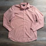 Banana Republic Orange Striped Button Down Shirt L Photo 0