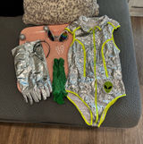 Silver alien costume with accessories Photo 0