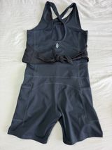 FP Movement Women's Athleisure Biker Unitard Romper Shorts XS Yoga Gym NWOT Photo 0