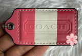 2.5" Coach Multi-color Fob Hang Tag Hangtag Bag Charm Photo 0