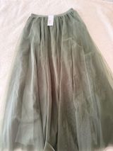 NWT Baltic Born Sage Green Tulle Midi Skirt Size Small Photo 0