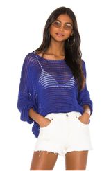 Revolve Blue Knit Sweater Photo 0