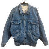 Vintage 80s Medium Blue Wash Oversized Denim Jacket Grunge Skater Streetwear Emo Photo 0