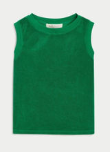 Suzi Kondi Medium NEW Mali Muscle Tee Terry Clover Green Crew Neck Lounge Photo 0